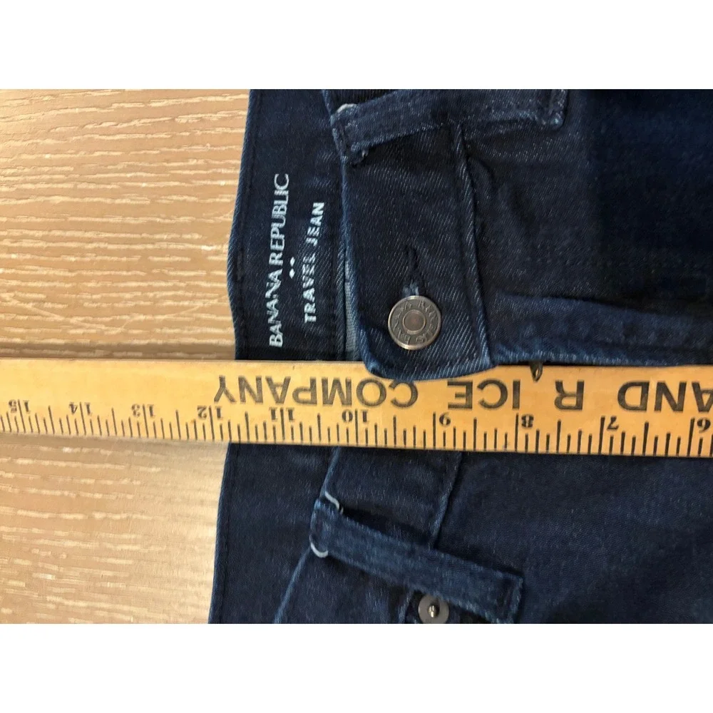 Banana Republic Men's Travel Jeans 33x34 Slim Fit Dark Wash Stretch Denim Pants